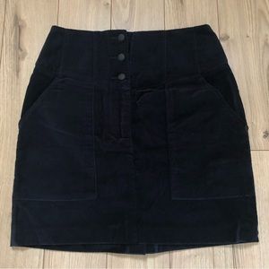 Women’s Scotch & Soda Maison Scotch velvet Navy Bienvenue a Paris skirt size XS